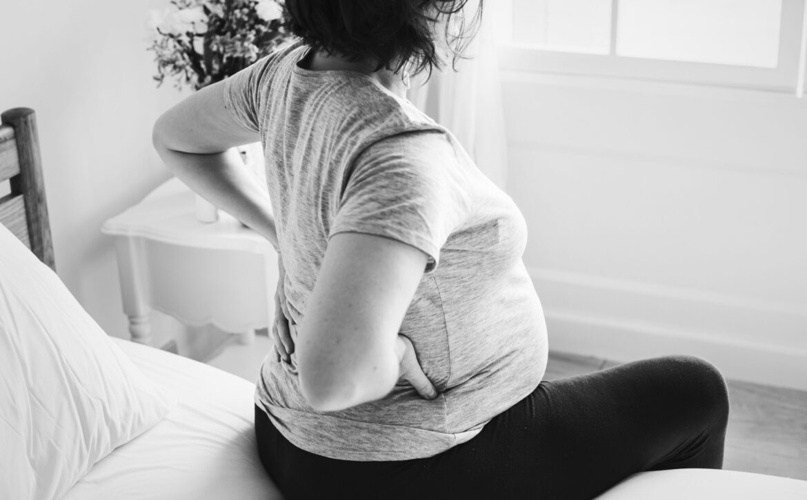 Pregnant woman with back pain